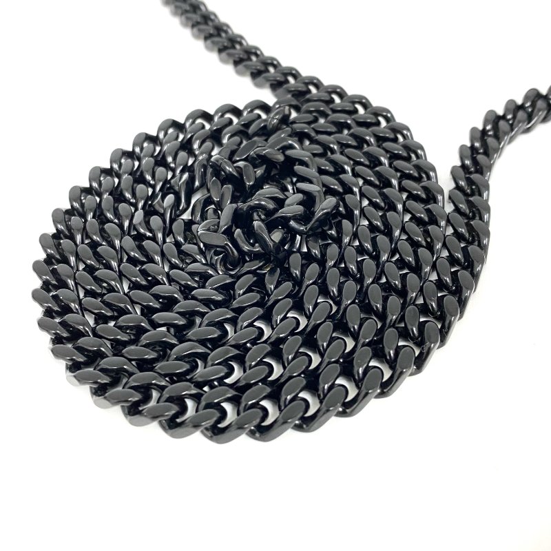 △ Saint Laurent 聖羅蘭 So Black Caviar Skin Loulou Chain Wallet On Chain 黑色粒紋小牛皮鎖鏈銀包 - 257027375-15