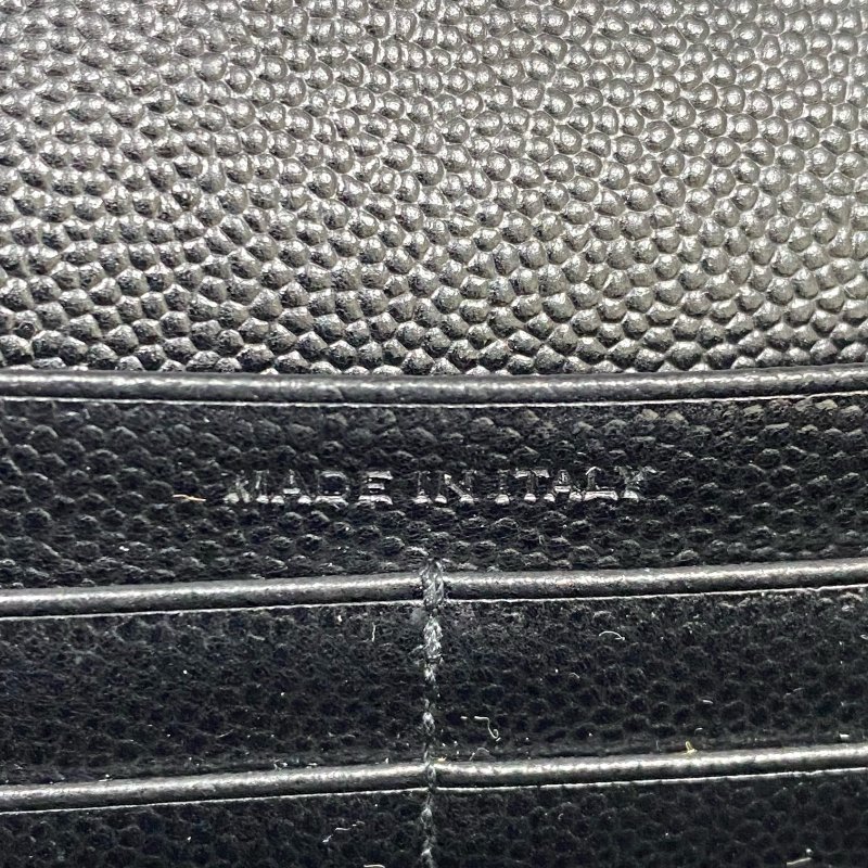 △ Saint Laurent 聖羅蘭 So Black Caviar Skin Loulou Chain Wallet On Chain 黑色粒紋小牛皮鎖鏈銀包 - 257027375-25