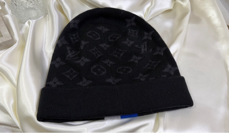 Louis Vuitton 22年M77954學院風針織帽條紋羊毛 Noir 款-4