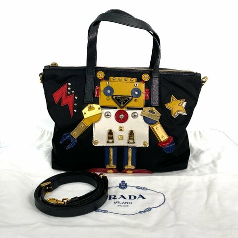 ☆ Prada 普拉達 Black Nylon 2 Way Bag 黑色尼龍兩用袋 - 257027932