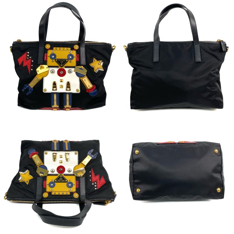 ☆ Prada 普拉達 Black Nylon 2 Way Bag 黑色尼龍兩用袋 - 257027932-2