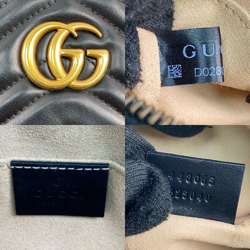 ☆ Gucci 古馳 Black Calfskin GG Marmont Chain Shoulder Bag 448065 黑色小牛皮GG鏈條肩背袋 - 257027785-4