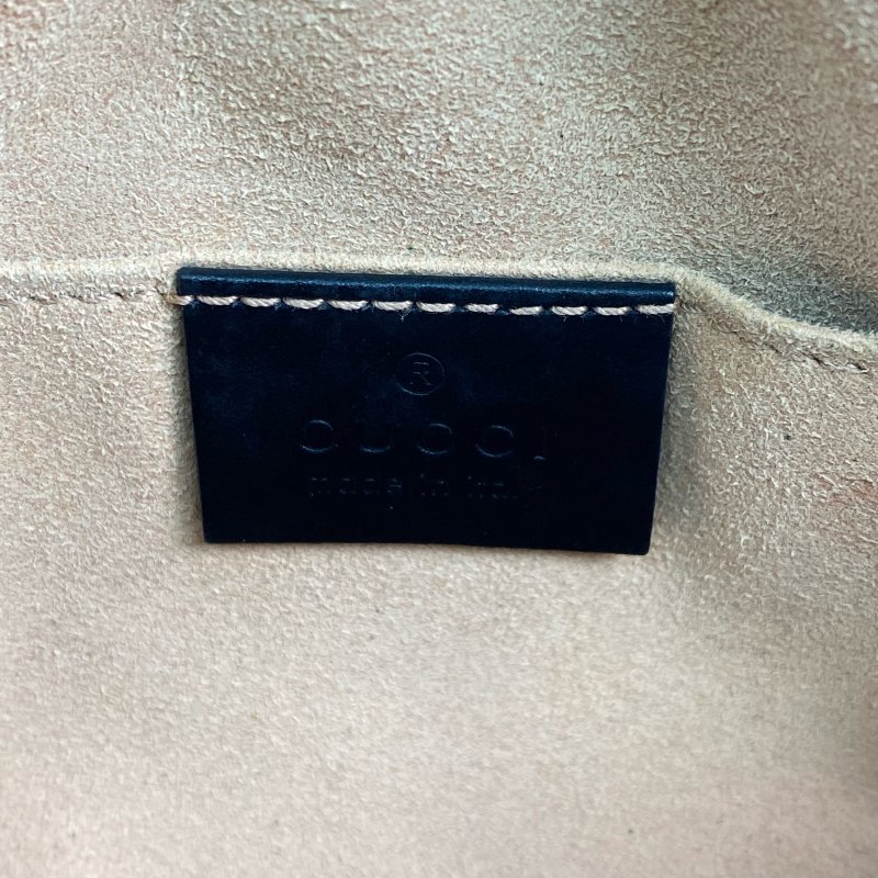 ☆ Gucci 古馳 Black Calfskin GG Marmont Chain Shoulder Bag 448065 黑色小牛皮GG鏈條肩背袋 - 257027785-20