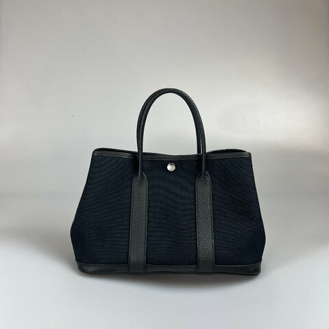 HERMES X刻 黑帆布GP30手提包