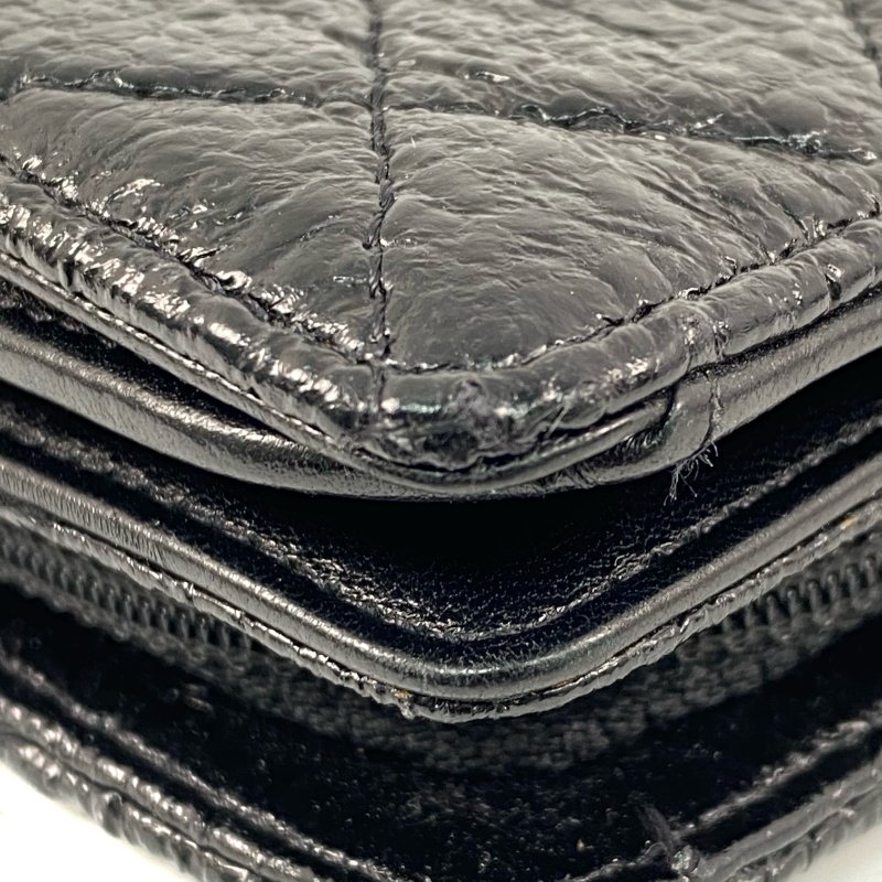 ☆ Chanel 香奈兒 Black Crinkled Leather Long Wallet No.17 黑色鄒紋皮革長銀包 - 257027857-11