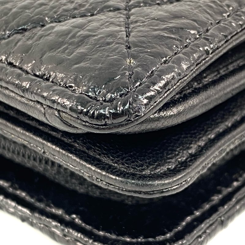 ☆ Chanel 香奈兒 Black Crinkled Leather Long Wallet No.17 黑色鄒紋皮革長銀包 - 257027857-12