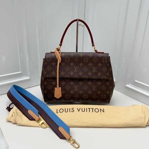 閒置新 路易威登/Louis Vuitton 老花Cluny克魯尼 中號手提包 芯片款