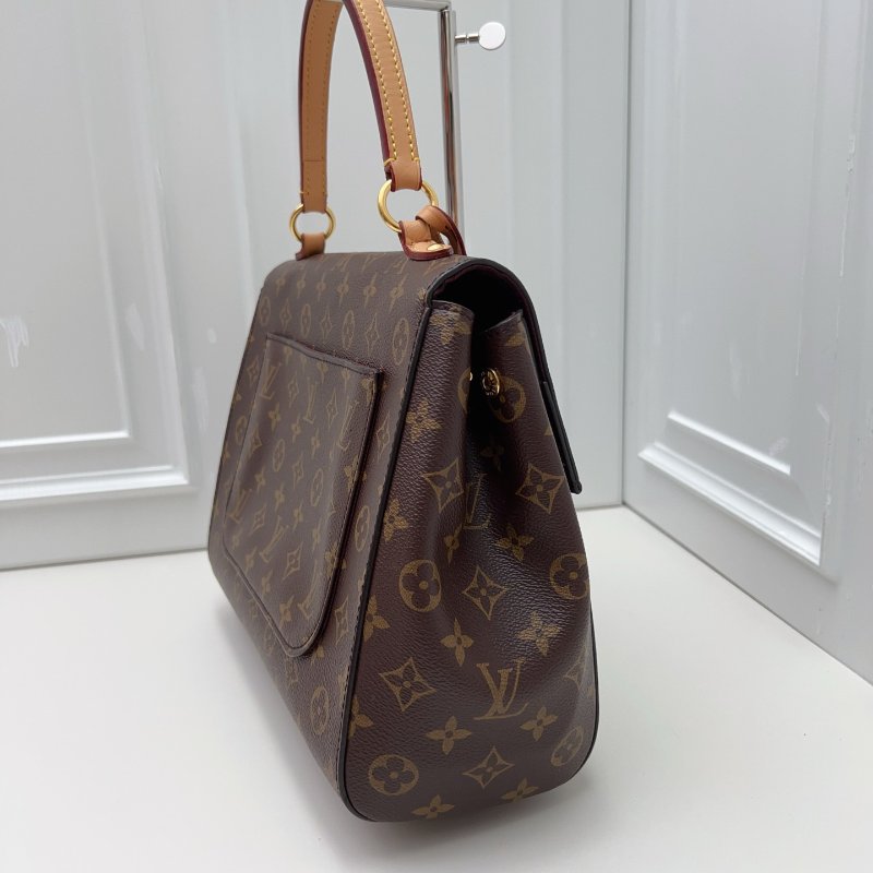 閒置新 路易威登/Louis Vuitton 老花Cluny克魯尼 中號手提包 芯片款-3
