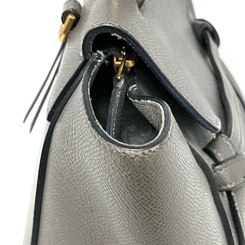 ☆ Celine 思琳 Gray Calfskin Micro Belt 2 Way Bag 灰色小牛皮兩用袋 - 257027905-3