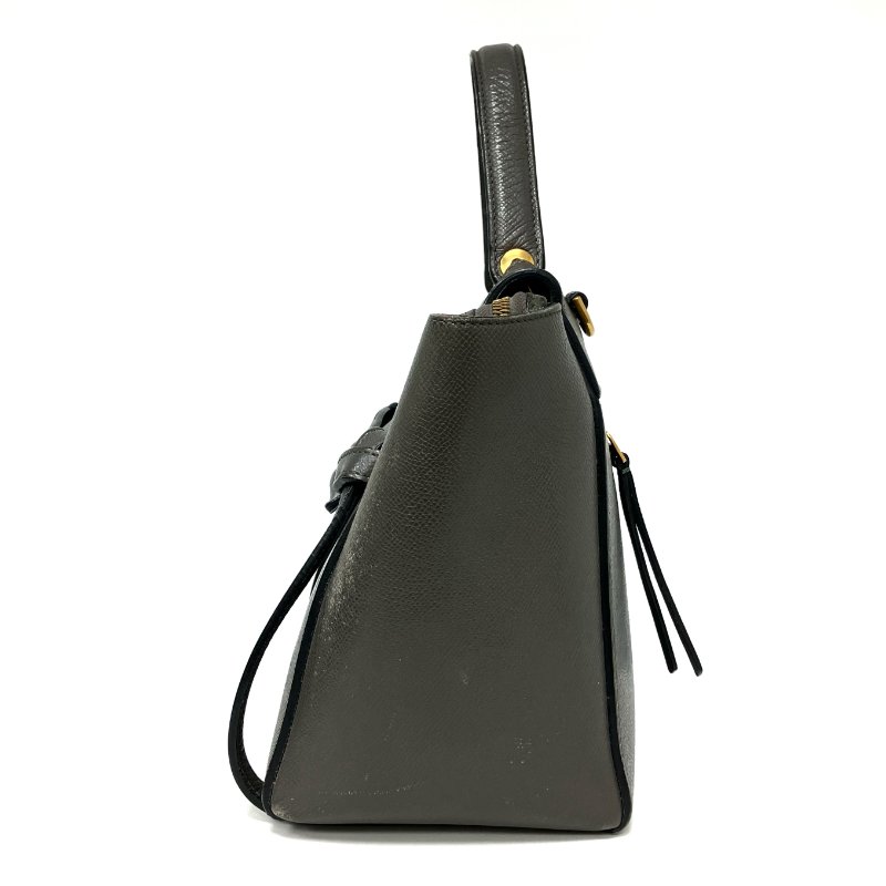 ☆ Celine 思琳 Gray Calfskin Micro Belt 2 Way Bag 灰色小牛皮兩用袋 - 257027905-4