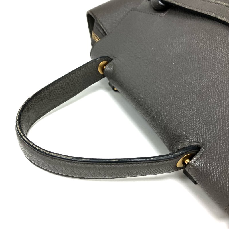 ☆ Celine 思琳 Gray Calfskin Micro Belt 2 Way Bag 灰色小牛皮兩用袋 - 257027905-9