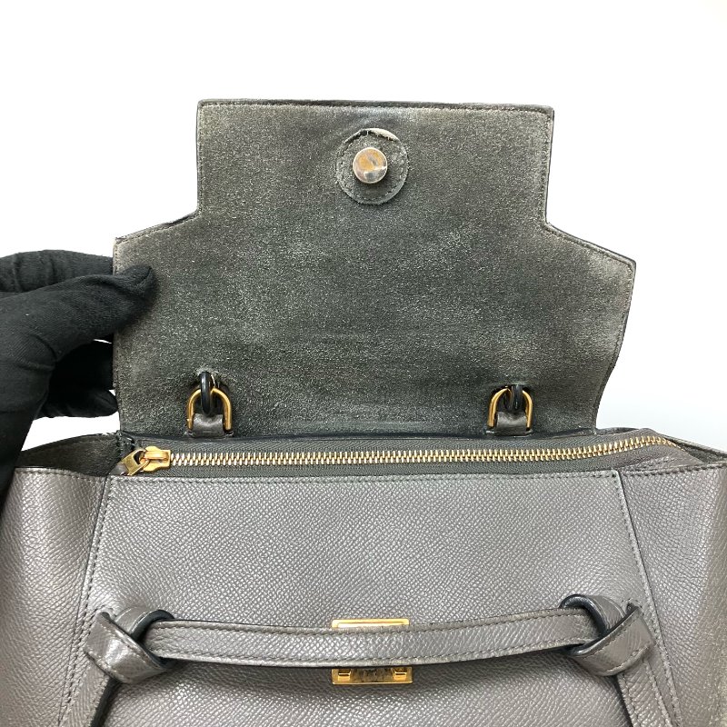☆ Celine 思琳 Gray Calfskin Micro Belt 2 Way Bag 灰色小牛皮兩用袋 - 257027905-19