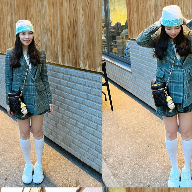 CHANEL 香奈兒 24c淺綠色薄款毛帽 冷帽-6