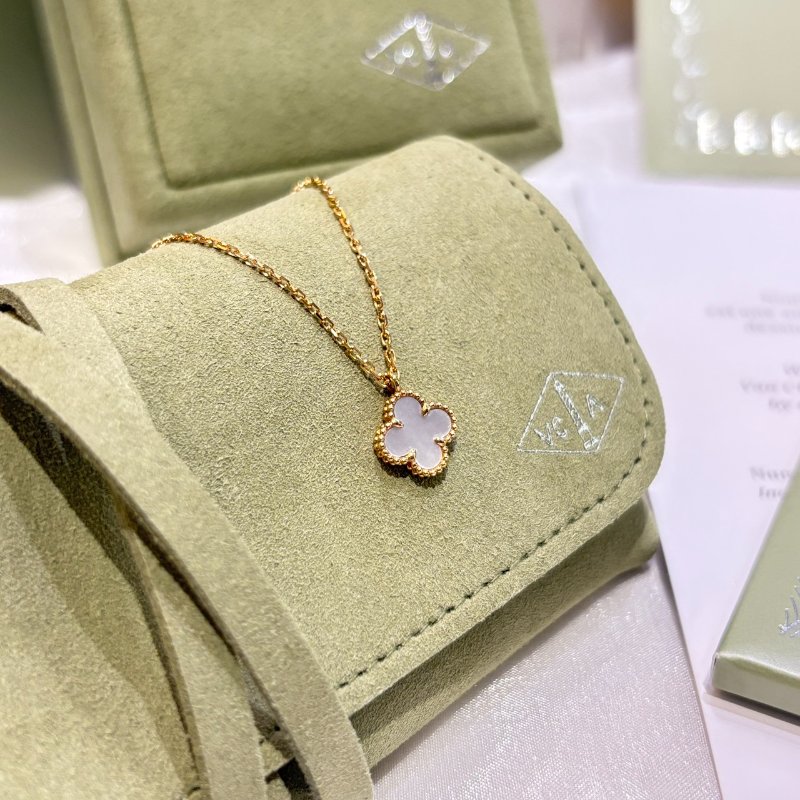*SHIHNA名牌精品* 梵克雅寶 Sweet Alhambra 幸運草吊墜 18k黃金 小號 白色珍珠貝母-2