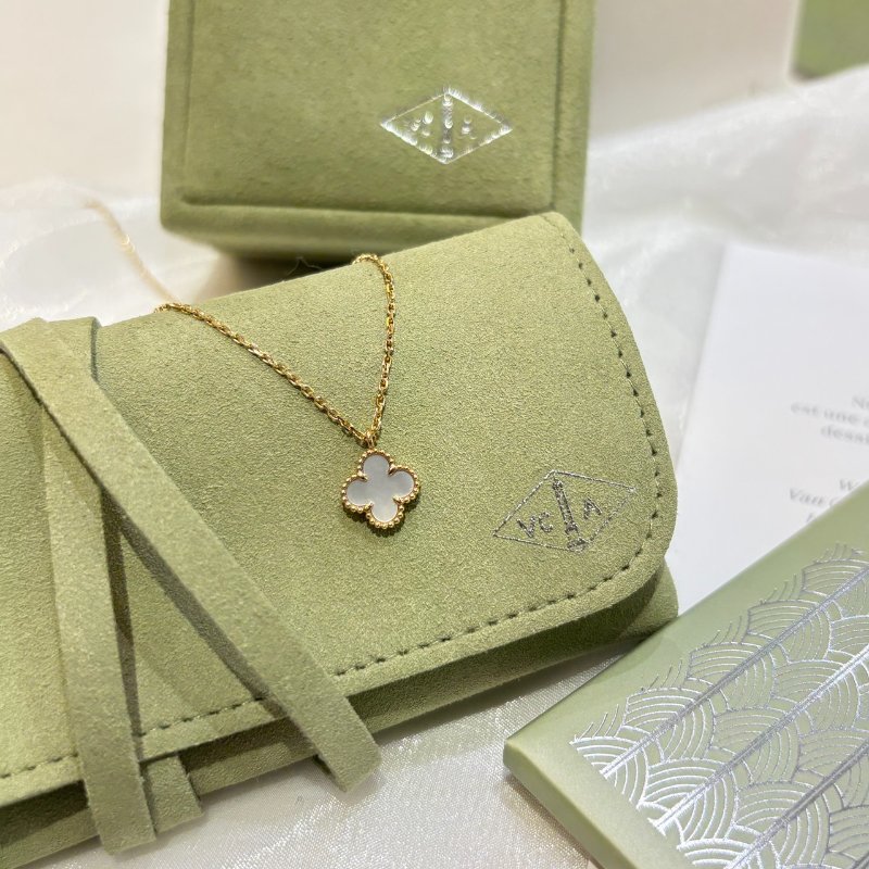 *SHIHNA名牌精品* 梵克雅寶 Sweet Alhambra 幸運草吊墜 18k黃金 小號 白色珍珠貝母-4