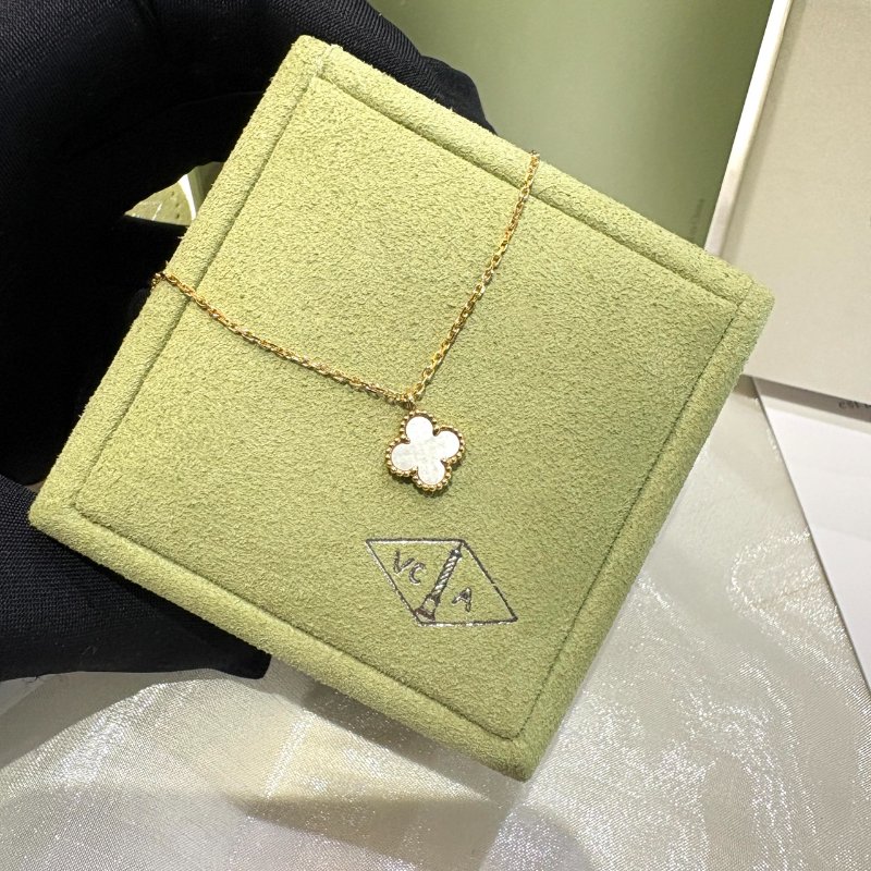 *SHIHNA名牌精品* 梵克雅寶 Sweet Alhambra 幸運草吊墜 18k黃金 小號 白色珍珠貝母-5