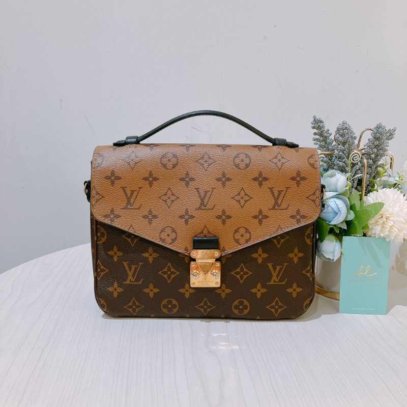 TK1947 路易威登 手提包 單肩 Vuitton Pochette Metis Shoulder Bag Monogram Reverse-0
