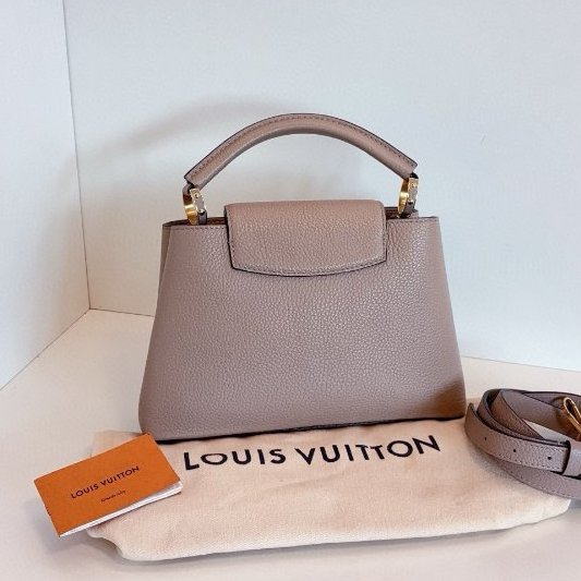 路易威登/Louis Vuitton Capucines BB 大象灰金扣小號 手提包-1