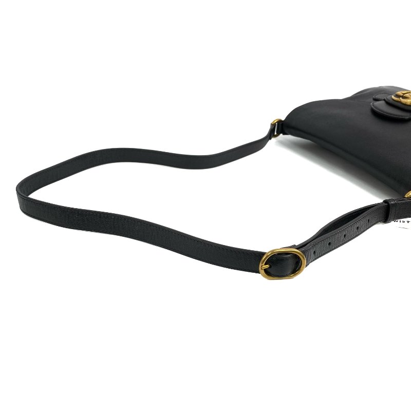 ☆ Gucci 古馳 Black Calfskin Shoulder Bag 黑色小牛皮肩背袋 - 257028629-5
