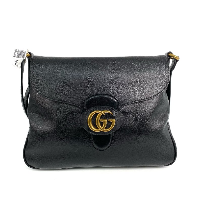 ☆ Gucci 古馳 Black Calfskin Shoulder Bag 黑色小牛皮肩背袋 - 257028629-8