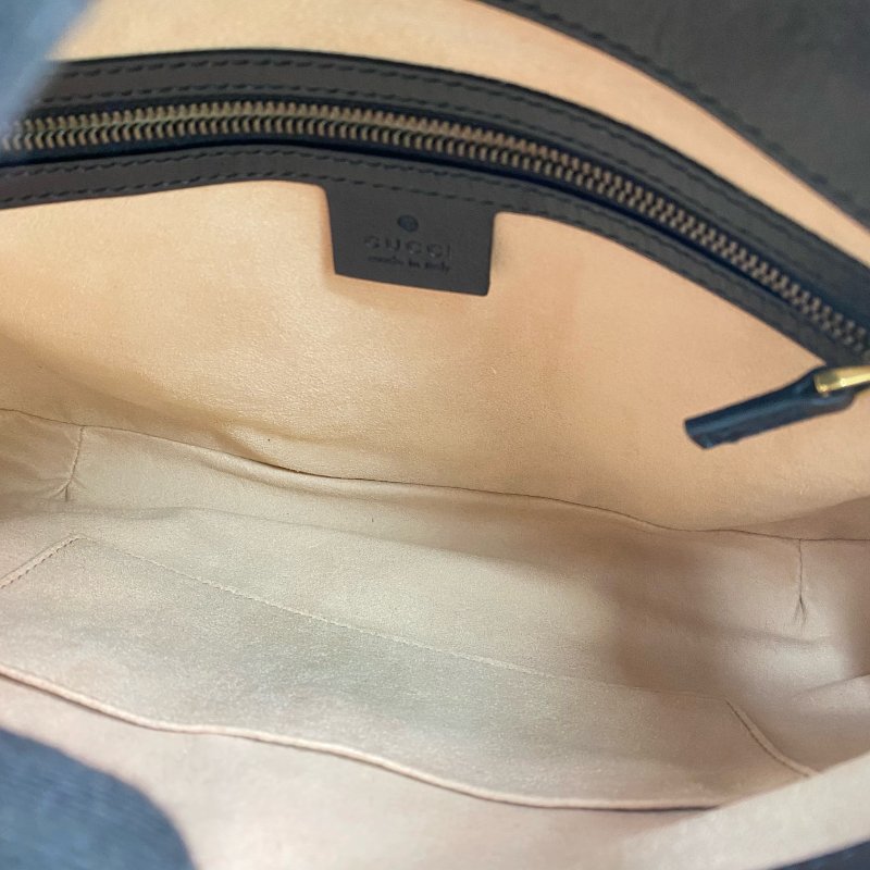 ☆ Gucci 古馳 Black Calfskin Shoulder Bag 黑色小牛皮肩背袋 - 257028629-14