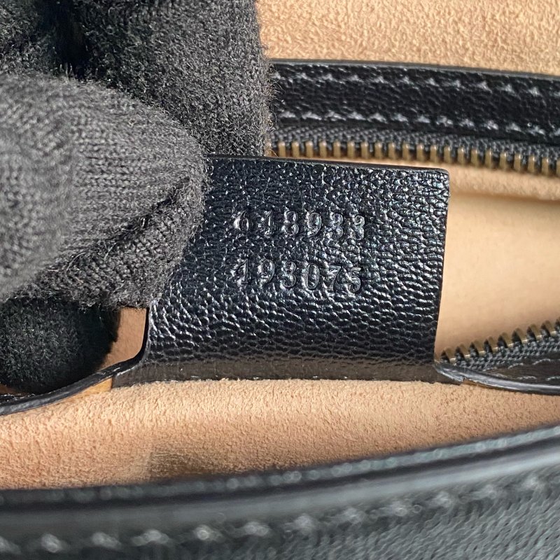 ☆ Gucci 古馳 Black Calfskin Shoulder Bag 黑色小牛皮肩背袋 - 257028629-16