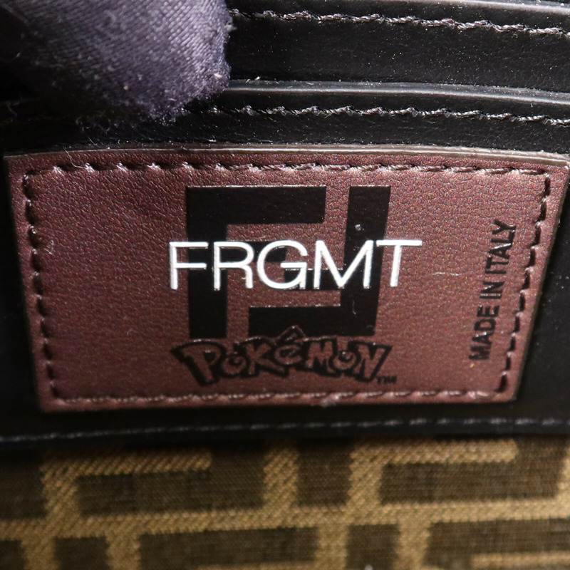 FENDI Jacquard/帆布Peekaboo I See UX-Cross銀扣手挽肩背兩用袋-6