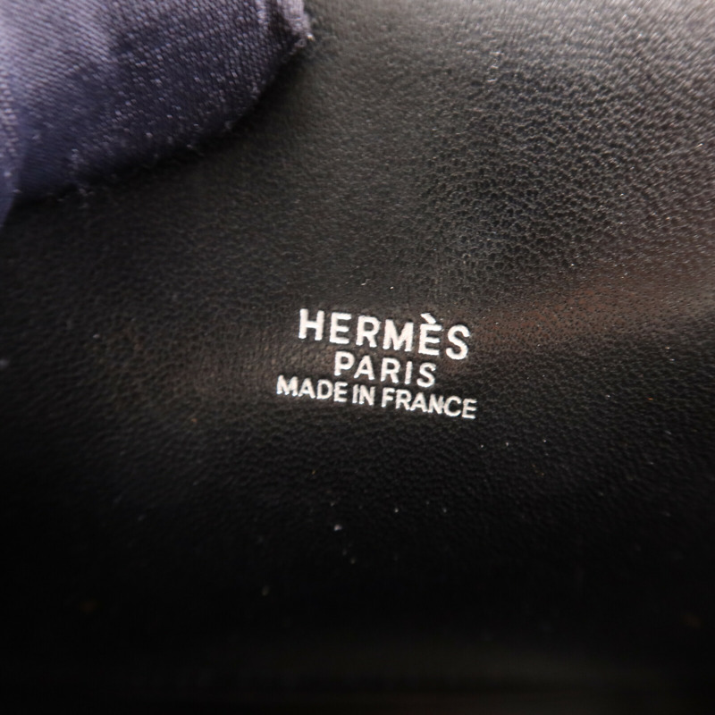 HERMES Box Calf皮革Bolide 37銀扣手挽肩背兩用袋Noir-5