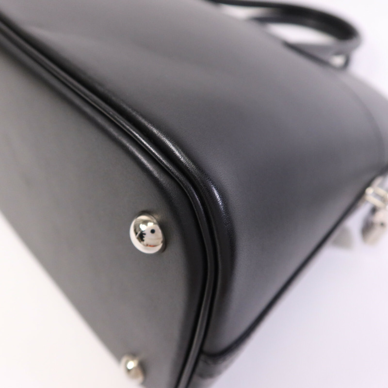 HERMES Box Calf皮革Bolide 37銀扣手挽肩背兩用袋Noir-12