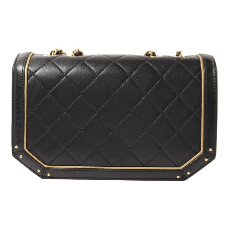 CHANEL 羊皮皮革Shoulder Bag金扣鏈帶肩背袋-1