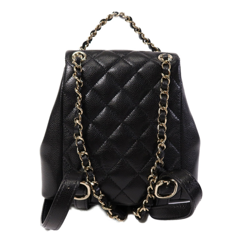 CHANEL 牛皮皮革Duma Backpack金扣背包-1