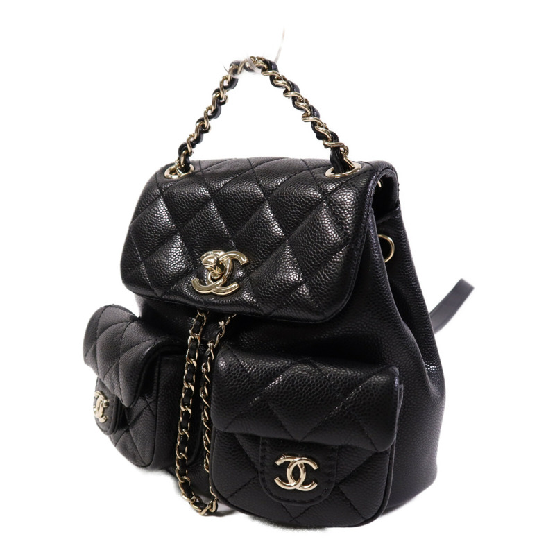 CHANEL 牛皮皮革Duma Backpack金扣背包-2