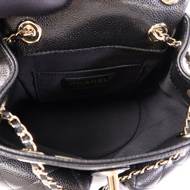 CHANEL 牛皮皮革Duma Backpack金扣背包-4