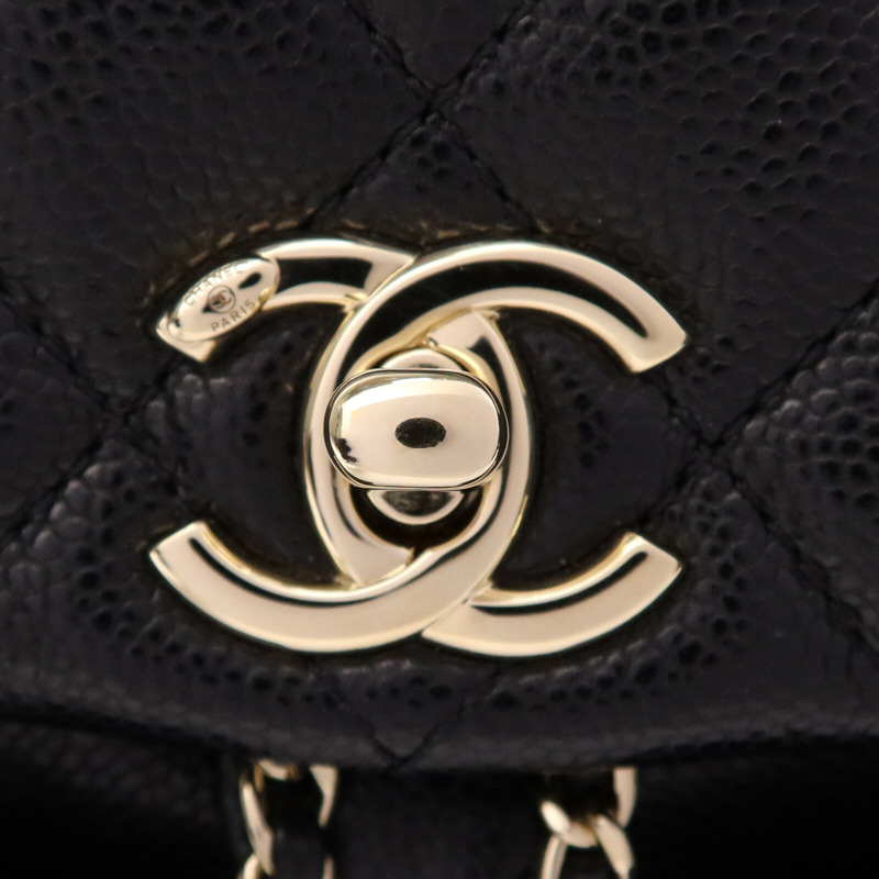 CHANEL 牛皮皮革Duma Backpack金扣背包-7