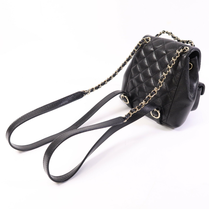 CHANEL 牛皮皮革Duma Backpack金扣背包-8