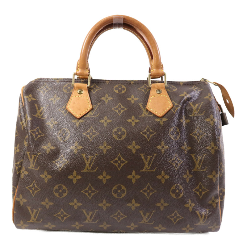 LOUIS VUITTON Monogram Speedy 30金扣手挽袋-0