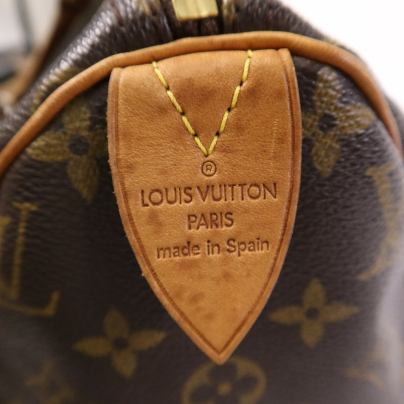 LOUIS VUITTON Monogram Speedy 30金扣手挽袋-5