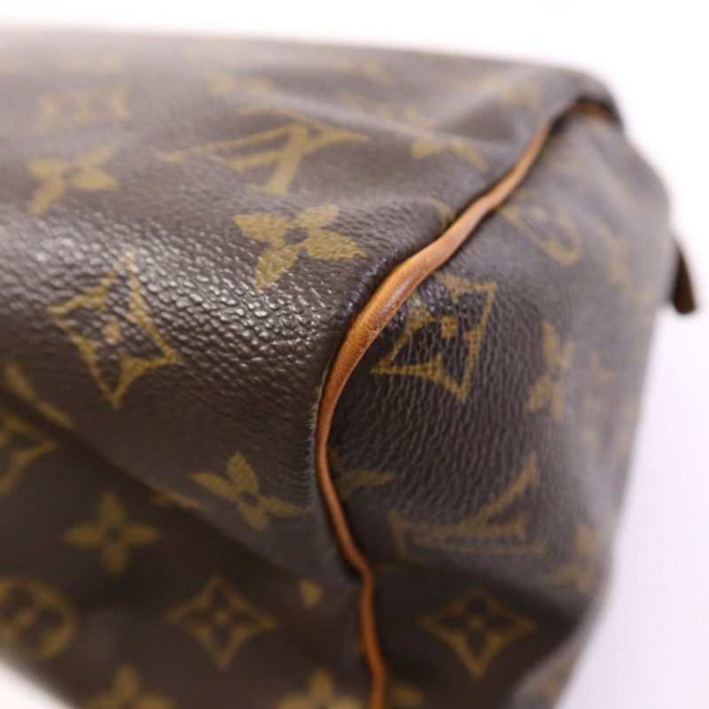 LOUIS VUITTON Monogram Speedy 30金扣手挽袋-11