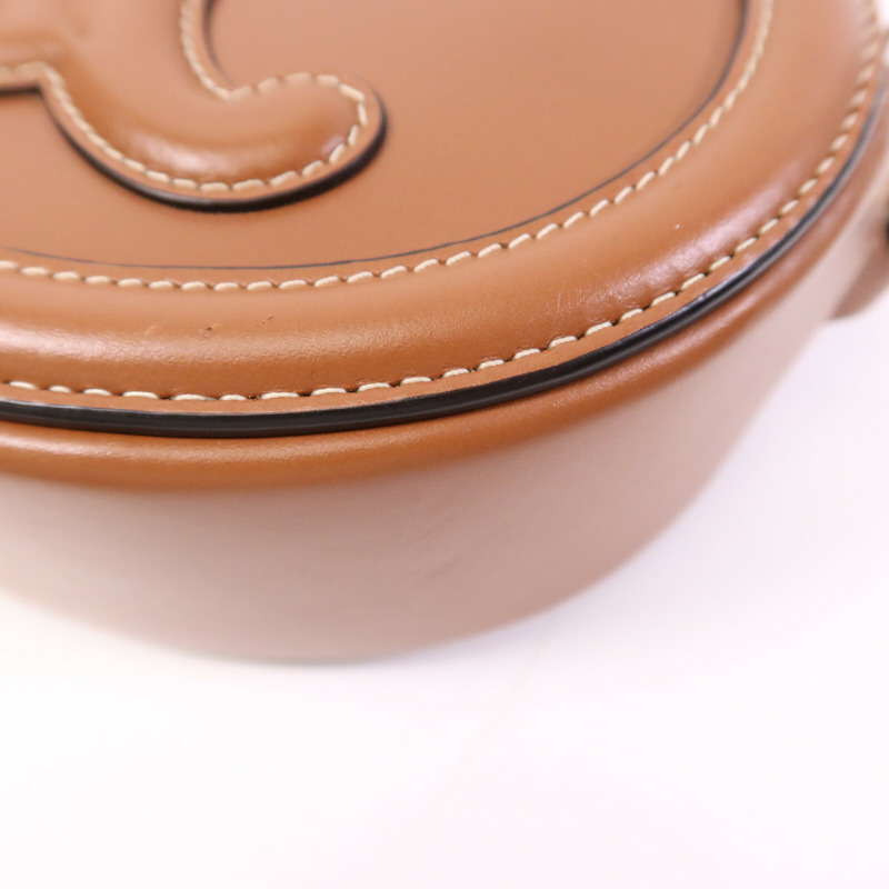 CELINE 牛皮皮革Cuir Triomphe Oval Bag金扣肩背袋-11