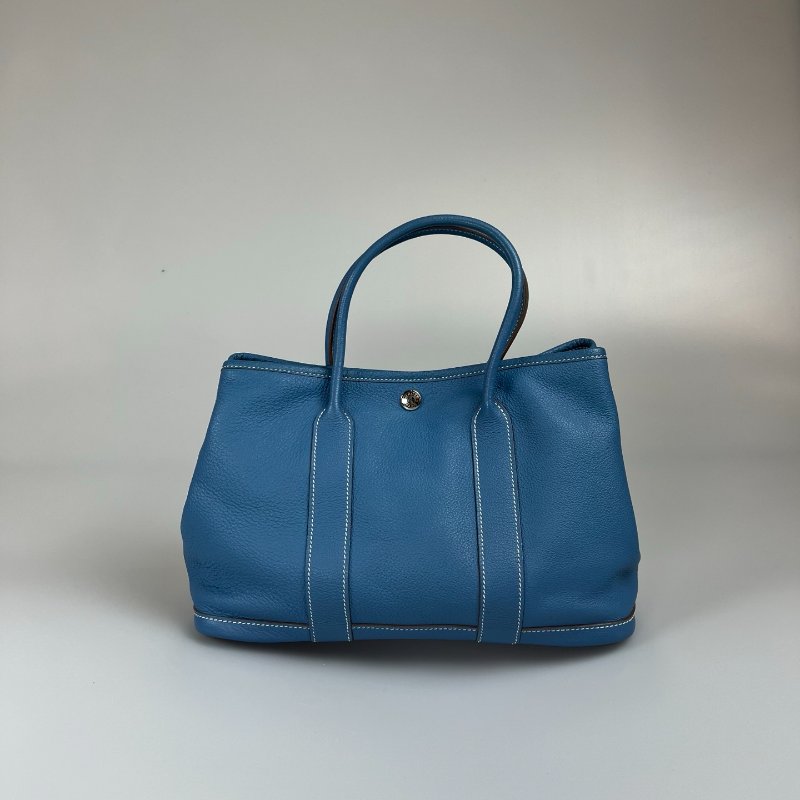 HERMES □O刻 海軍藍GP30手提包-0
