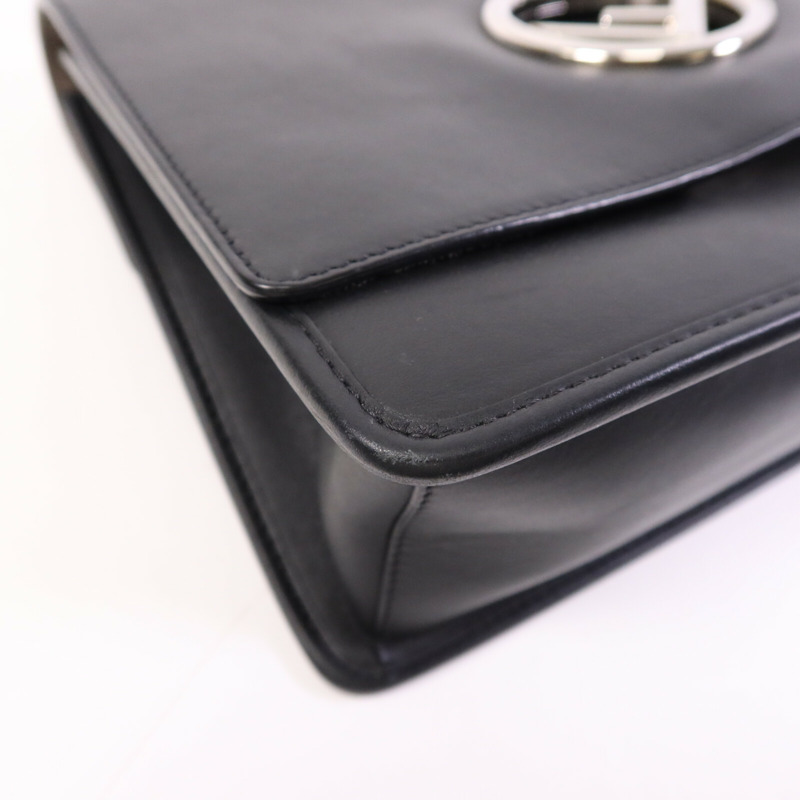 FENDI 牛皮皮革Kan I銀扣肩背袋-12