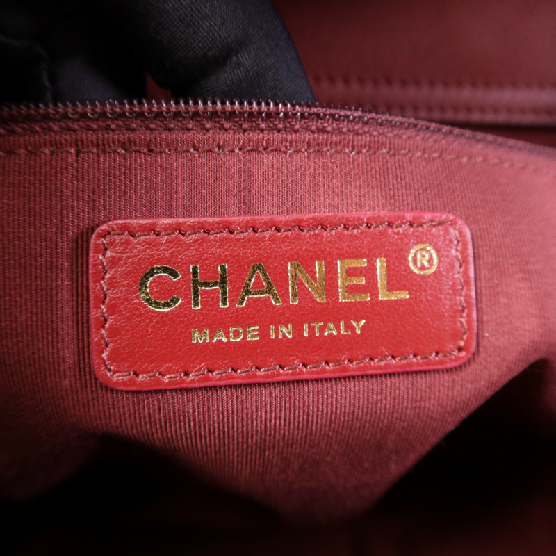 CHANEL 牛皮皮革2 Way Shoulder Bag金扣鏈帶肩背袋-5