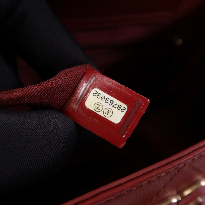 CHANEL 牛皮皮革2 Way Shoulder Bag金扣鏈帶肩背袋-7