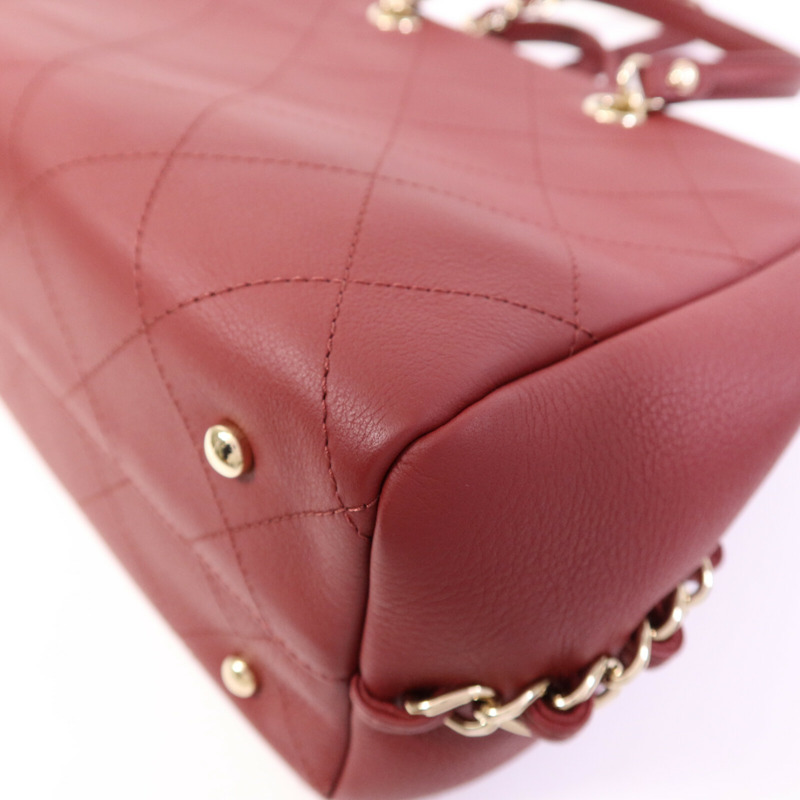 CHANEL 牛皮皮革2 Way Shoulder Bag金扣鏈帶肩背袋-12