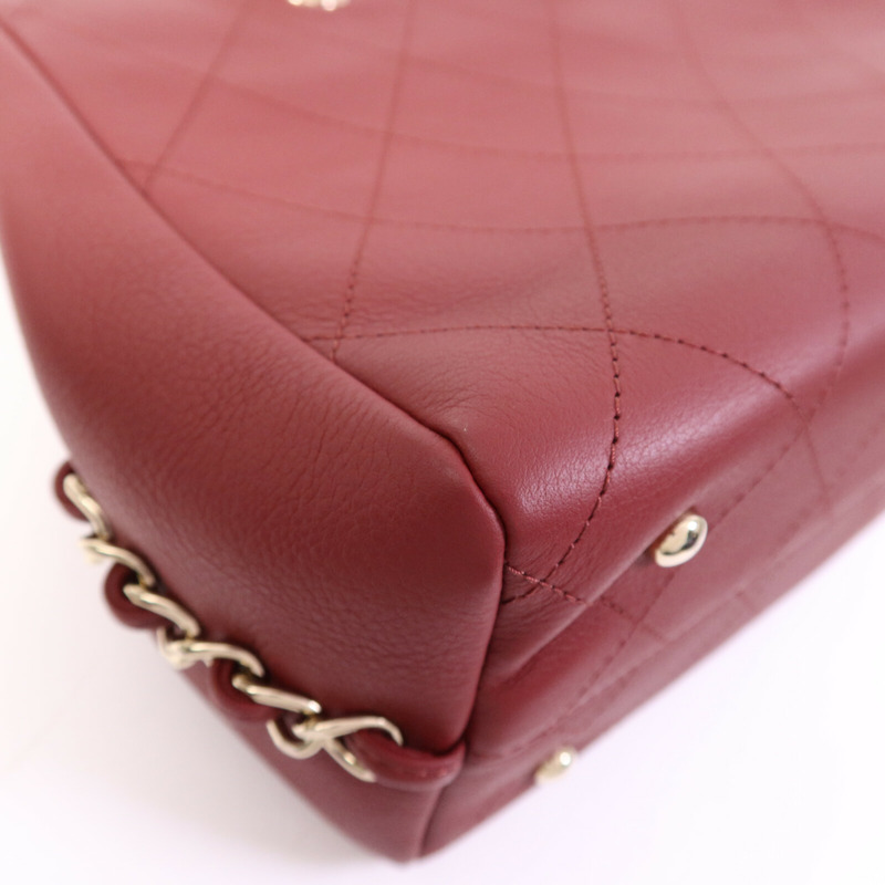 CHANEL 牛皮皮革2 Way Shoulder Bag金扣鏈帶肩背袋-13