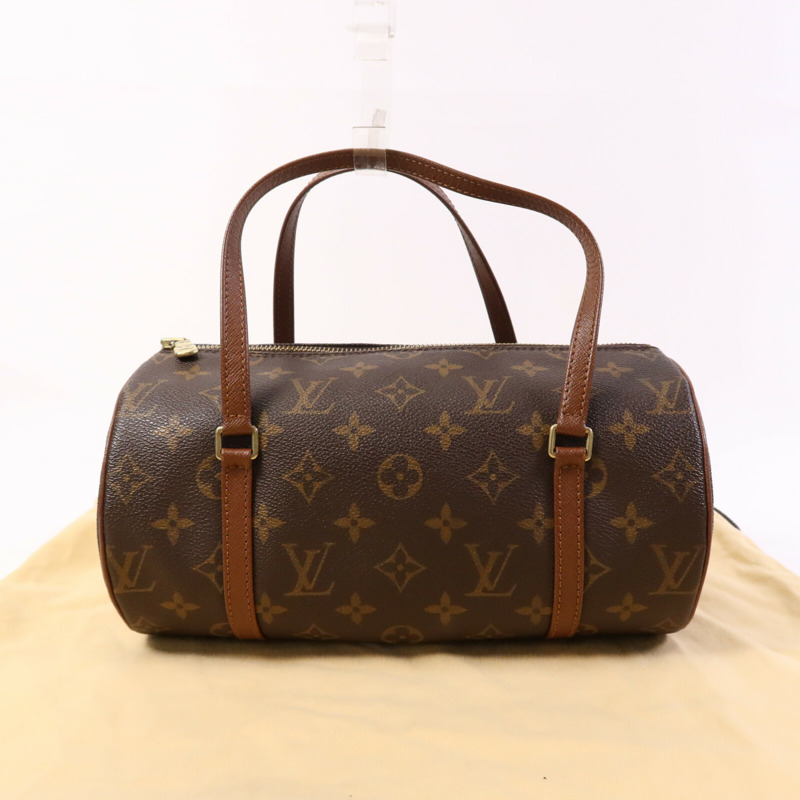 LOUIS VUITTON Monogram Papillon GM金扣手挽袋-10