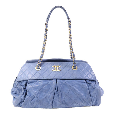 CHANEL 牛皮皮革Tote Bag金扣鏈帶手挽袋