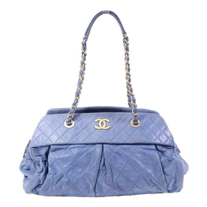 CHANEL 牛皮皮革Tote Bag金扣鏈帶手挽袋-0