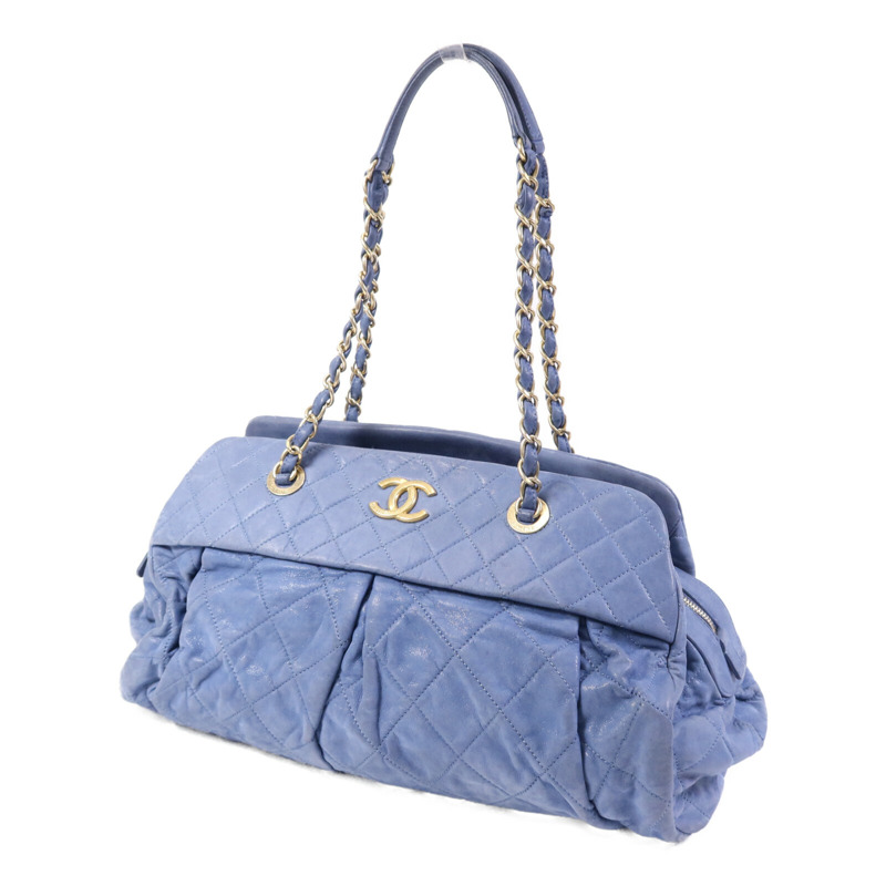 CHANEL 牛皮皮革Tote Bag金扣鏈帶手挽袋-2