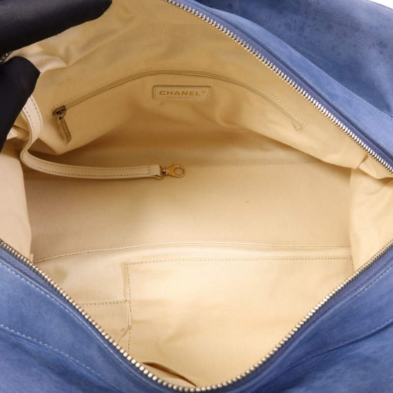 CHANEL 牛皮皮革Tote Bag金扣鏈帶手挽袋-4